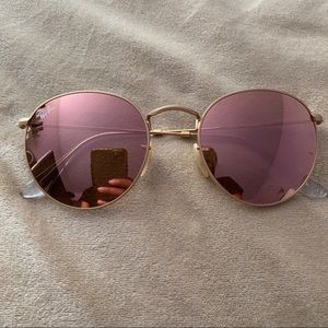 Ray Ban Round Flash Sunglasses (53-21)